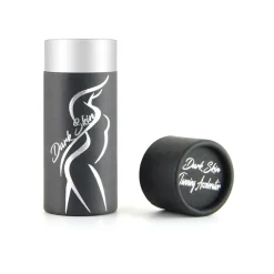 Paper-Based Cosmetic Tube Boxes Black Cardboard Cylinder Box for 30ml Tanning Drops