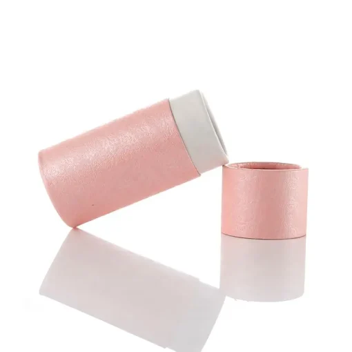 Pink Cardboard Cylinder Box Pink Paper Tube Packaging for 30ml Tanning Drops(3)