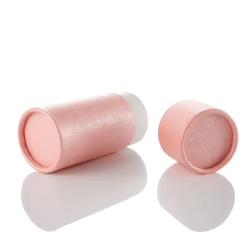 Pink Cardboard Cylinder Box Pink Paper Tube Packaging for 30ml Tanning Drops(5)