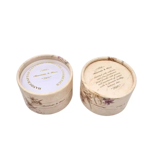 Recycled Custom Cardboard Cylindrical Paper Box for Body Moisturiser(1)