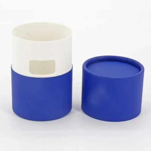 Custom Candle Jars Cylinder Packaging Box Paper Tube with PVC Clear Window for Candle Container