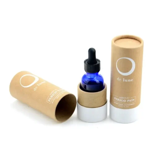 Custom Oil bottle Cardboard Cylinder Boxes With Perfume Paper Tube Packaging(2)