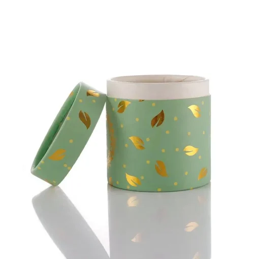 Custom packaging paper tube scented candle packaging gold stamping Cardboard Cylinder Tube(4)