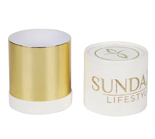 Gold logo round shape candle box cylinder circle cardboard luxury paper tube packaging(3)