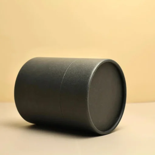 Luxurious Custom Candle Cardboard Round Box Packaging Paper Black Box Tube(1)