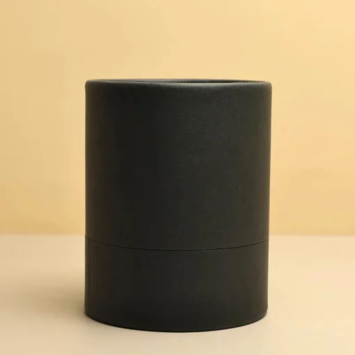 Luxurious Custom Candle Cardboard Round Box Packaging Paper Black Box Tube(5)